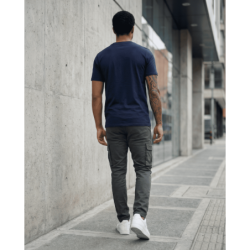 Camiseta PN212416 Básica Oscuro Para Hombre