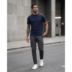 Camiseta PN729216 Básica Oscuro Para Hombre